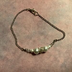 Faux pearl bracelet